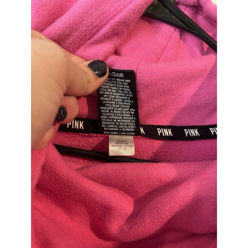 Victoria's Secret Pink Women's XS Cowl Neck Drawstring Pullover Sweatshirt 2014 - Picture 3 of 4